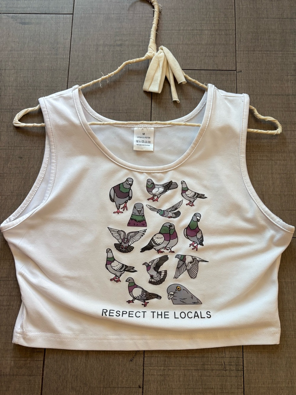 🍁3/$10🍁Respect The Locals White Crop Tank Top